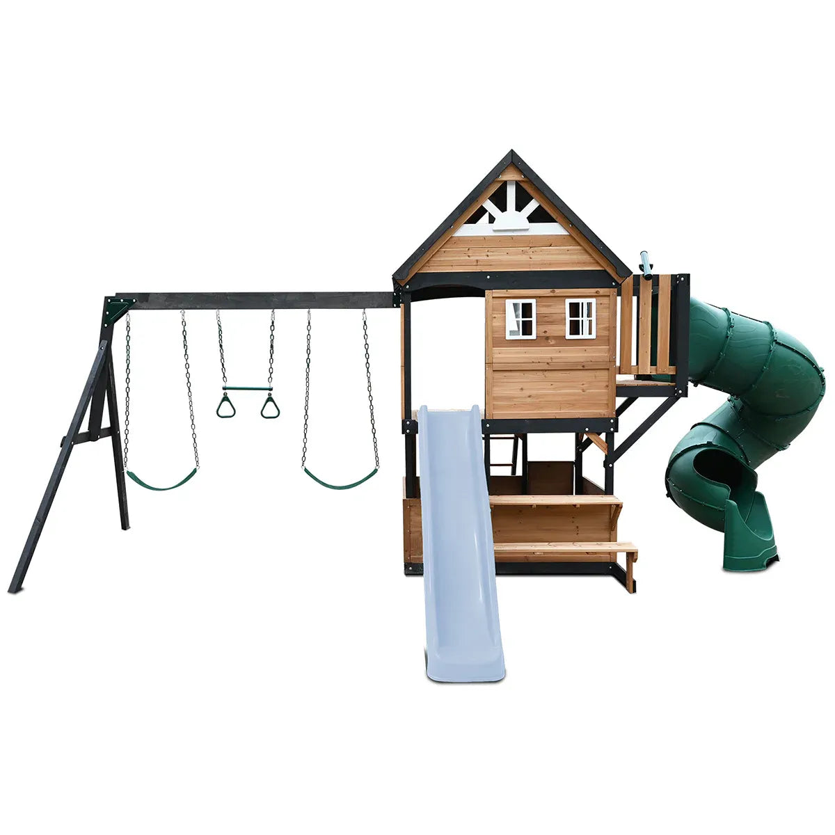 Lifespan Kids Claremont Swing Set & Play Centre with 2.2m Slide (Pastel Blue) Awezingly
