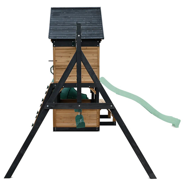 Lifespan Kids Claremont Swing Set & Play Centre with 2.2m Slide (Pastel Green) Awezingly