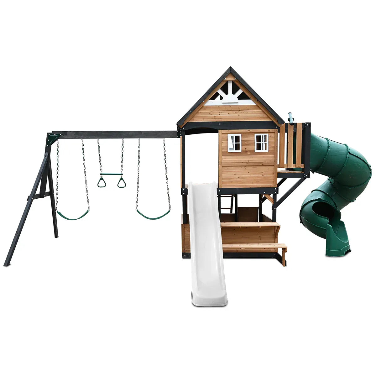 Lifespan Kids Claremont Swing Set & Play Centre with 2.2m Slide (White) Awezingly