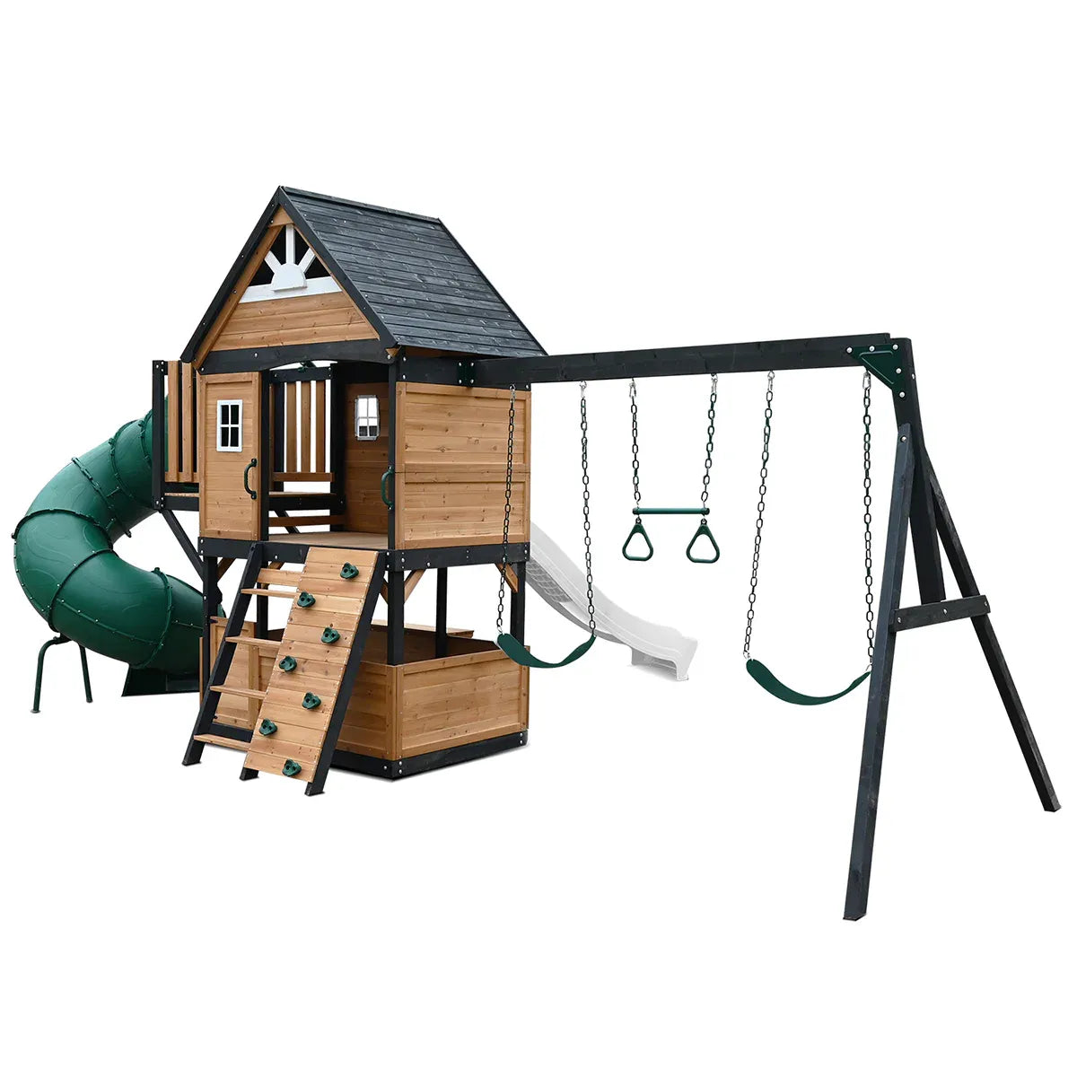 Lifespan Kids Claremont Swing Set & Play Centre with 2.2m Slide (White) Awezingly
