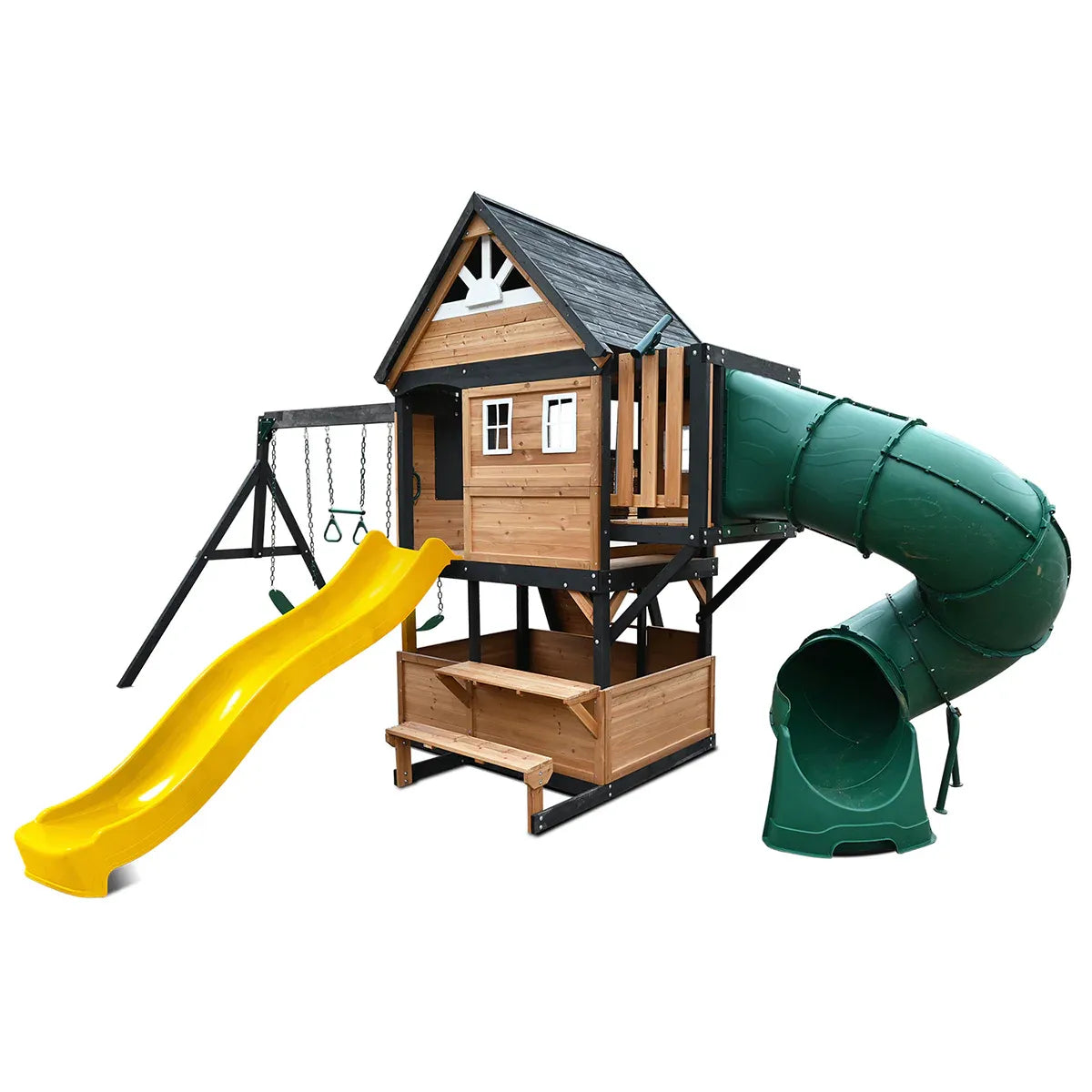 Lifespan Kids Claremont Swing Set & Play Centre with 2.2m Slide (Yellow) Awezingly