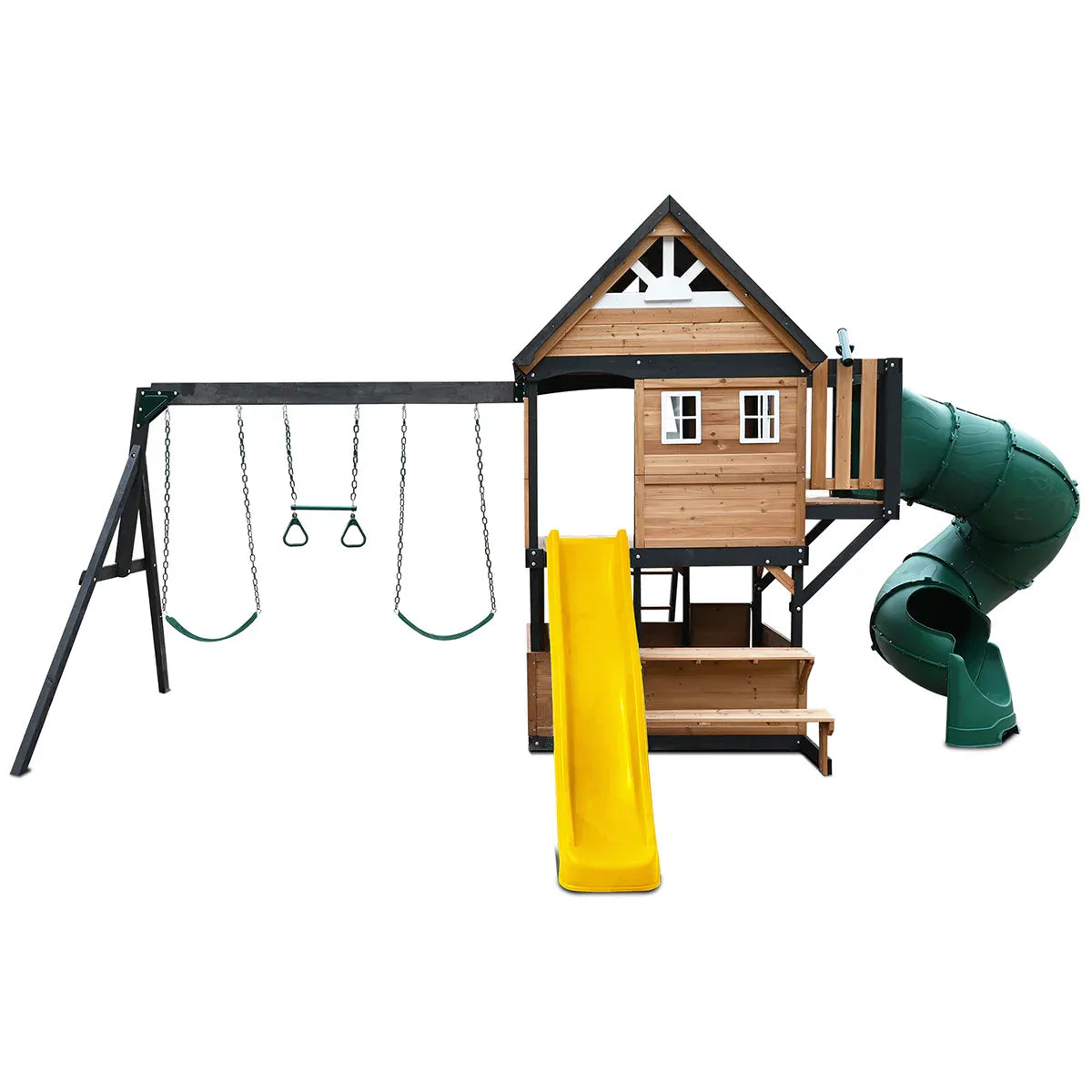Lifespan Kids Claremont Swing Set & Play Centre with 2.2m Slide (Yellow) Awezingly