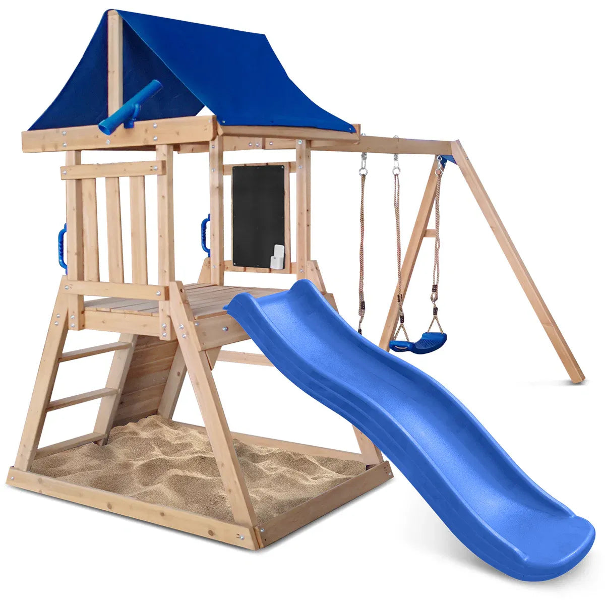 Lifespan Kids Hazelbrook Swing Set & Play Centre with 1.8m Slide (Blue) Awezingly