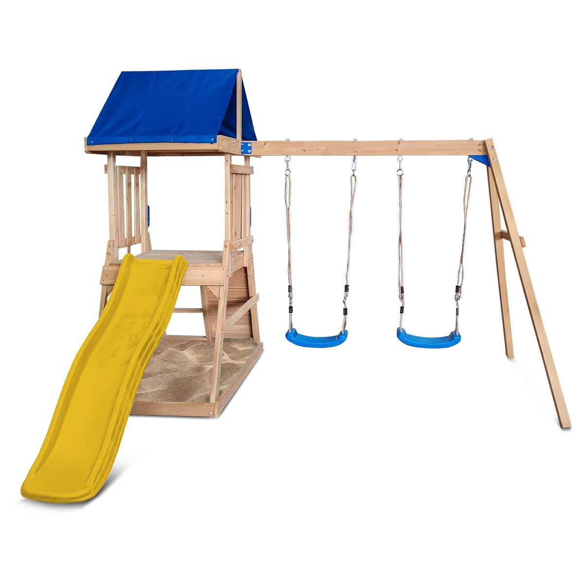 Lifespan Kids Hazelbrook Swing Set & Play Centre with 1.8m Slide (Yellow) Awezingly