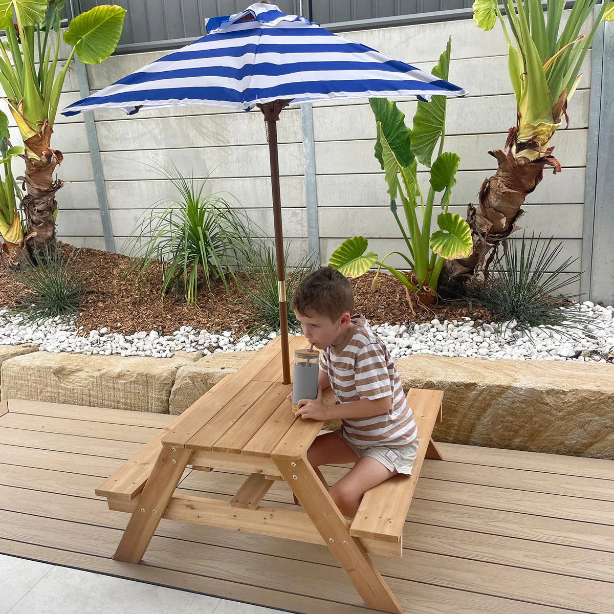 Lifespan Kids Sunrise Sand & Water Table with Umbrella Awezingly