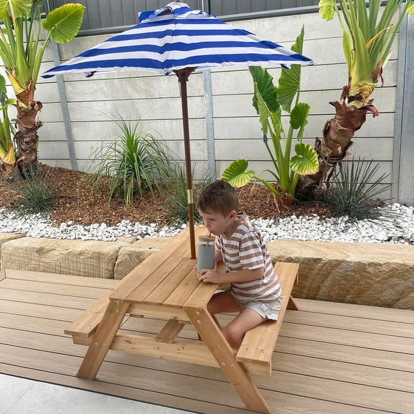 Lifespan Kids Sunrise Sand & Water Table with Umbrella Awezingly