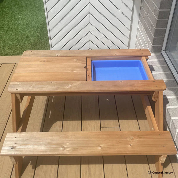 Lifespan Kids Sunrise Sand & Water Table with Umbrella Awezingly