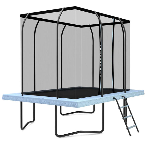 Lifespan Kids BounceZone M Rectangular Spring Trampoline Set Awezingly