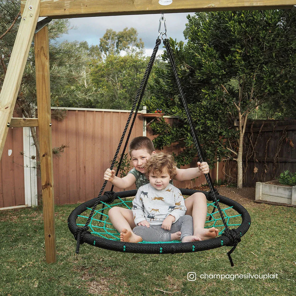 Lifespan Kids Oakley Swing Set with 1.2m Spidey Web Swing Awezingly