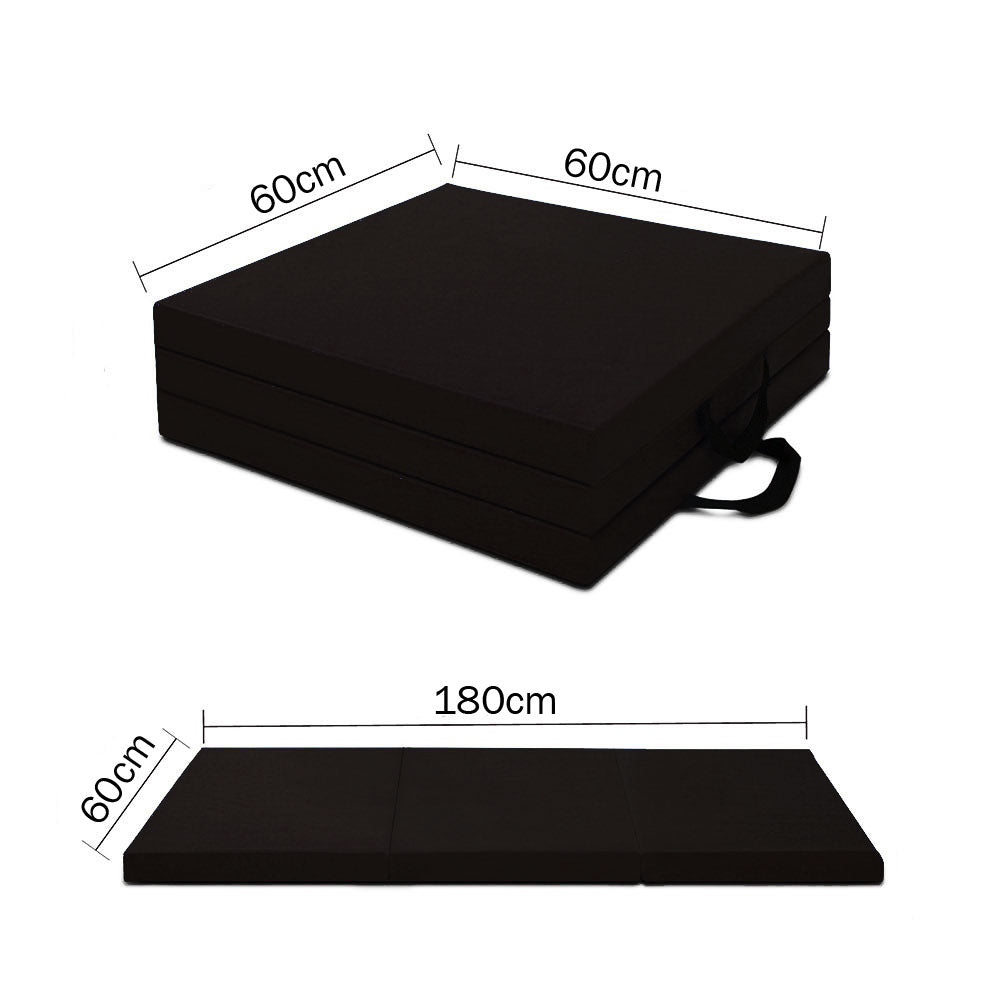 Folding Exercise Floor Mat Dance Yoga Gymnastics Training Home Judo Pilates Gym - Black Does Not Apply