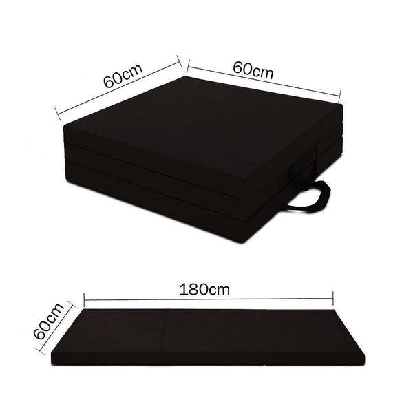 Folding Exercise Floor Mat Dance Yoga Gymnastics Training Home Judo Pilates Gym - Black Does Not Apply