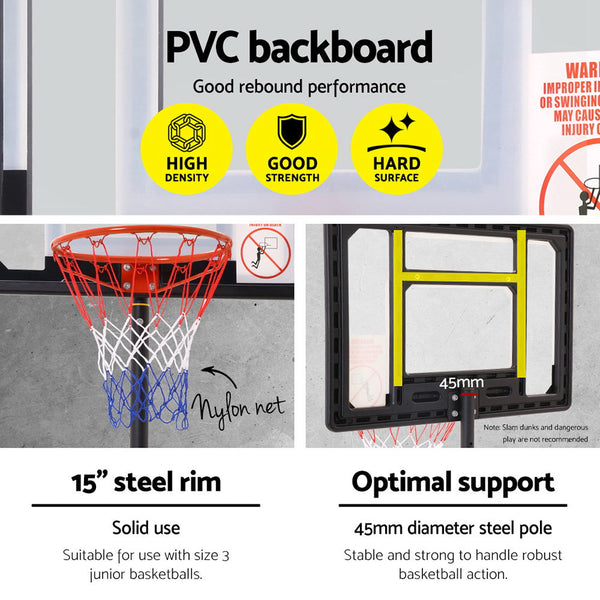 Adjustable Portable Height Kids Basketball Stand System Net Rim Ring Hoop Set Does Not Apply