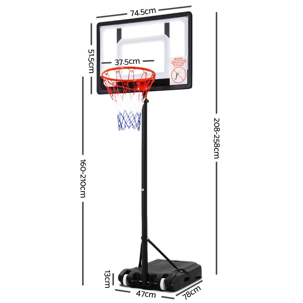Adjustable Portable Height Kids Basketball Stand System Net Rim Ring Hoop Set Does Not Apply