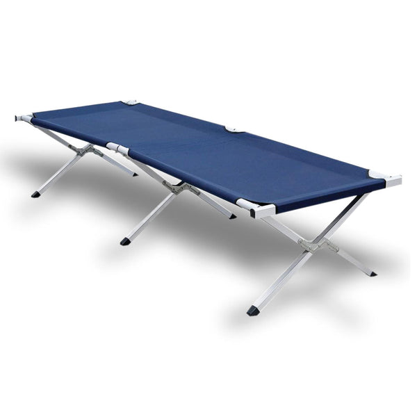 Camping Bed Folding Stretcher Light Weight w/ Carry Bag Camp Portable - navy Does Not Apply