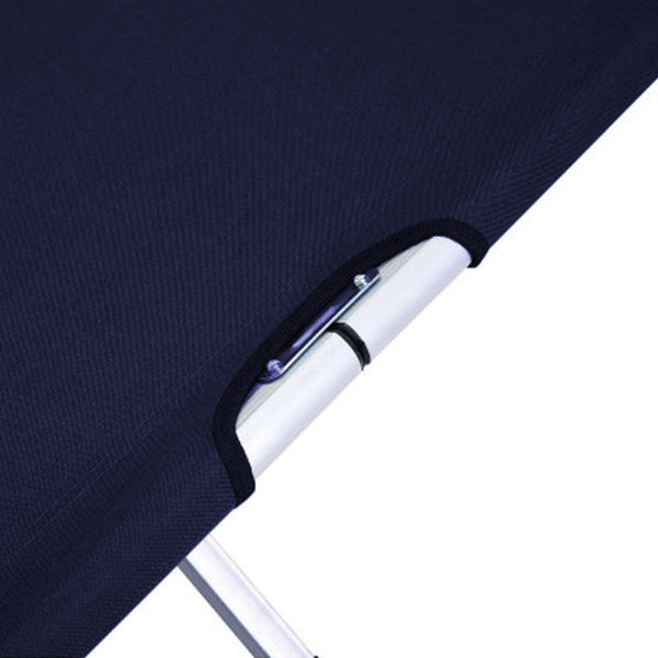 Camping Bed Folding Stretcher Light Weight w/ Carry Bag Camp Portable - navy Does Not Apply