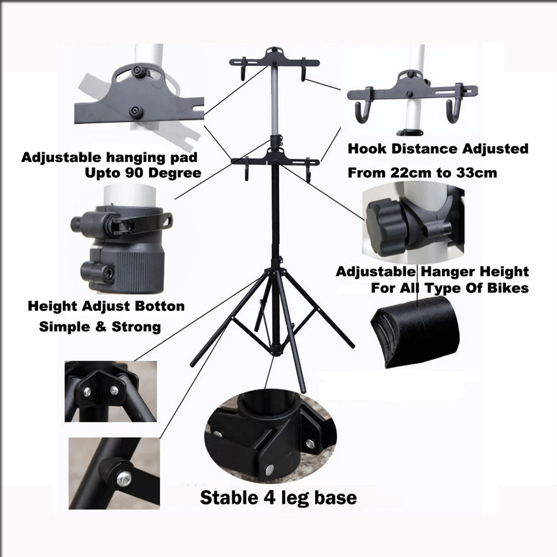 Foldable Bike Display Floor Storage Bicycle Indoor Cycling Hanger Rack Stand Does Not Apply