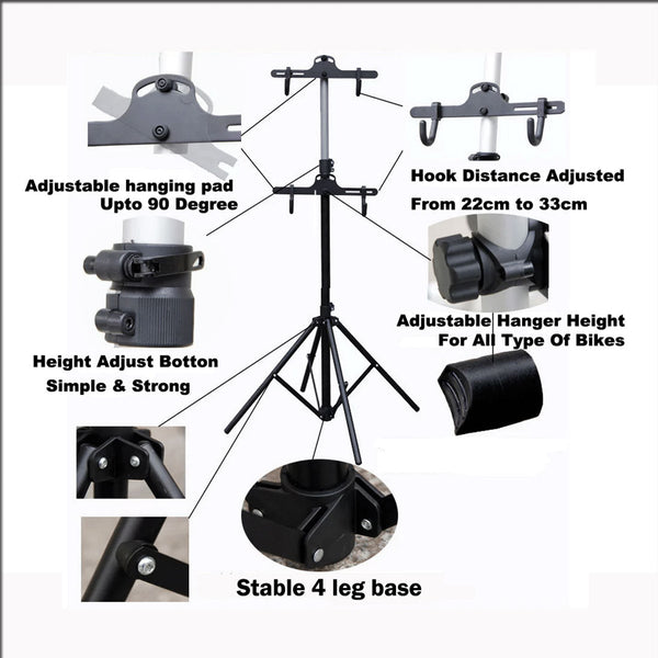 Foldable Bike Display Floor Storage Bicycle Indoor Cycling Hanger Rack Stand Does Not Apply