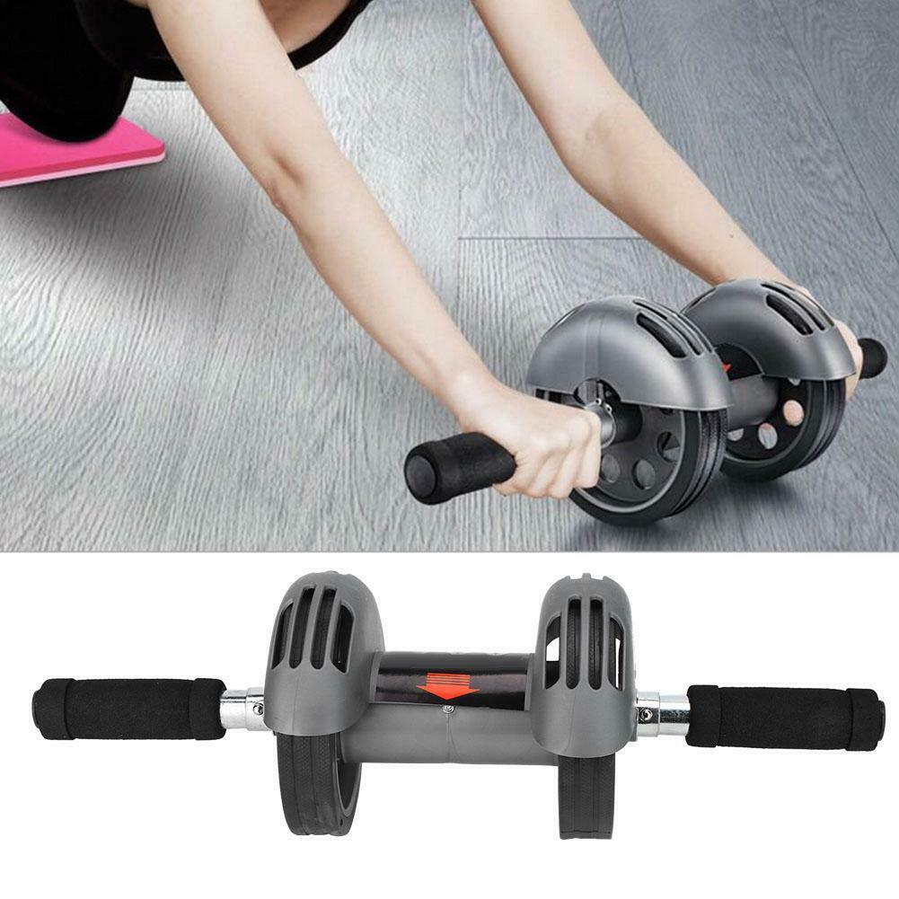 Exercise Wheel Double AB Roller Abs Abdominal Workout Fitness Gym with Knee Pad Does Not Apply