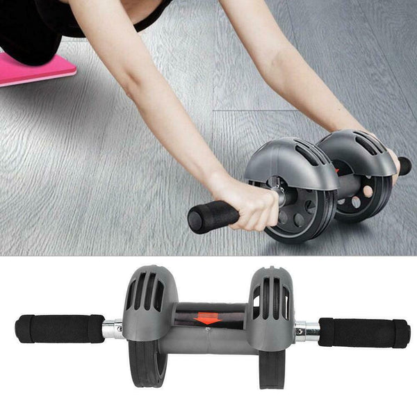 Exercise Wheel Double AB Roller Abs Abdominal Workout Fitness Gym with Knee Pad Does Not Apply