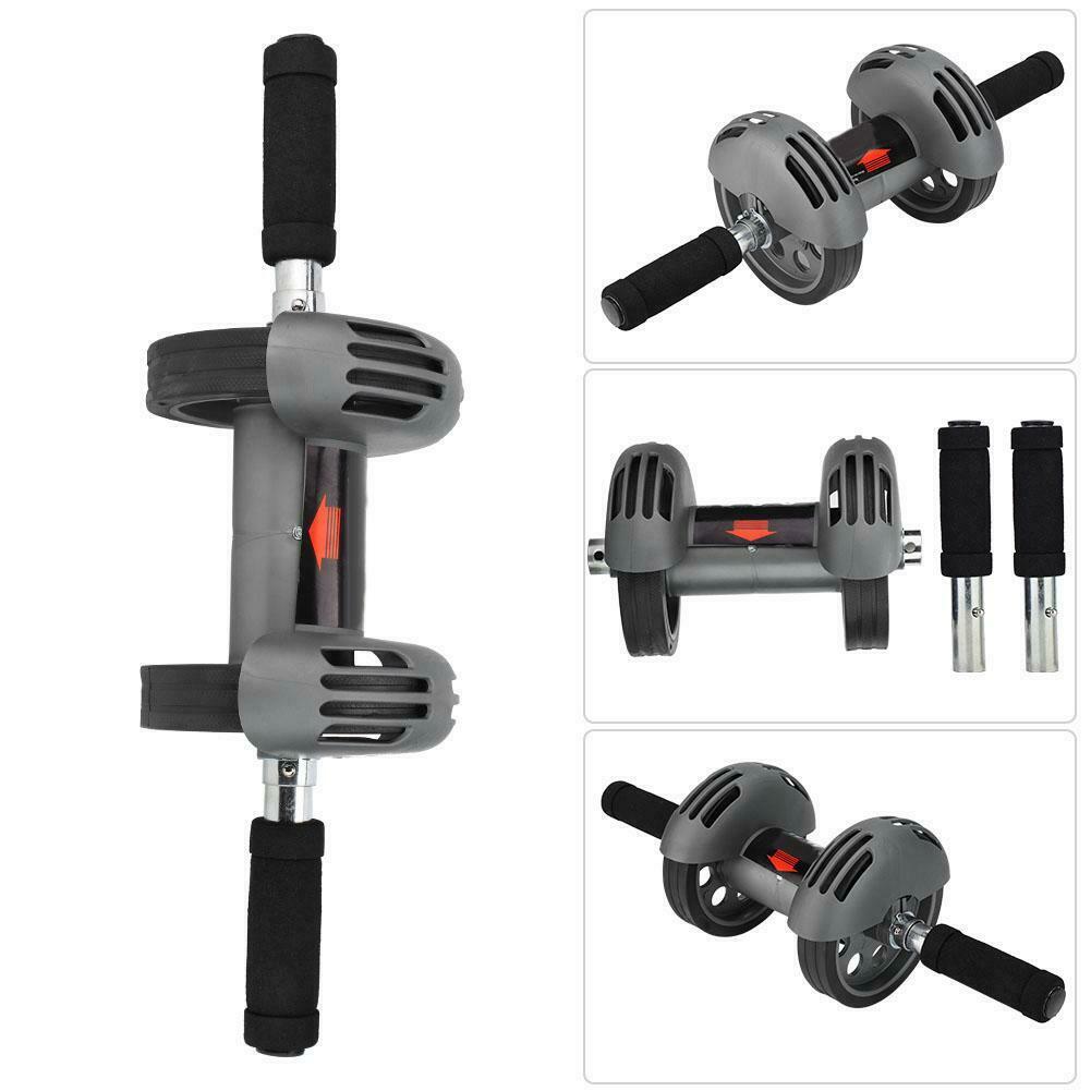 Exercise Wheel Double AB Roller Abs Abdominal Workout Fitness Gym with Knee Pad Does Not Apply