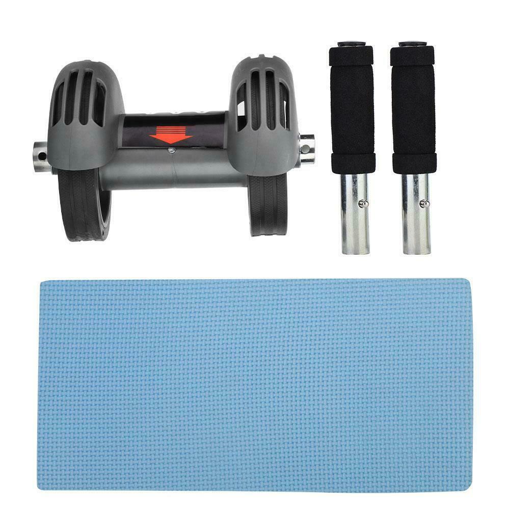 Exercise Wheel Double AB Roller Abs Abdominal Workout Fitness Gym with Knee Pad Does Not Apply