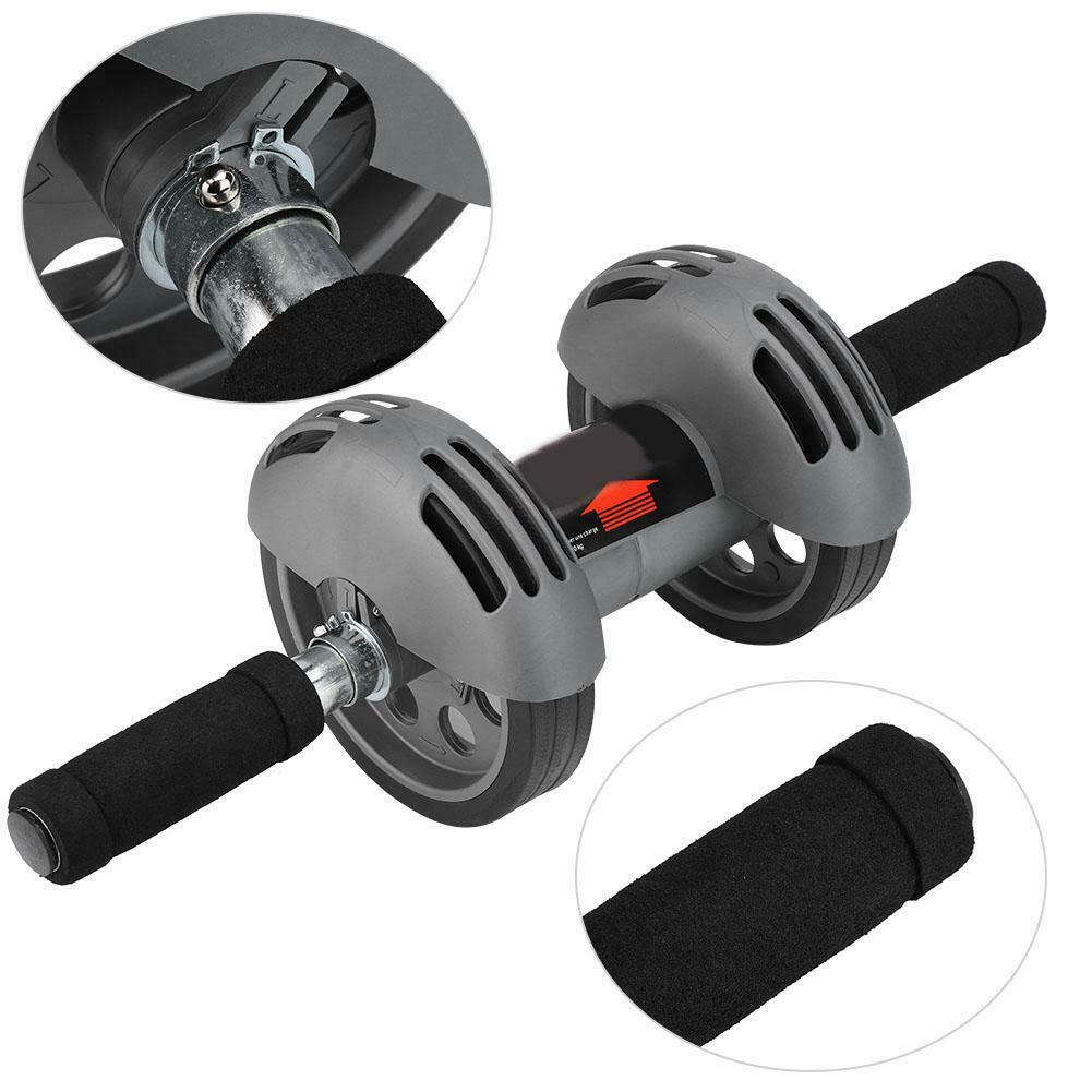 Exercise Wheel Double AB Roller Abs Abdominal Workout Fitness Gym with Knee Pad Does Not Apply