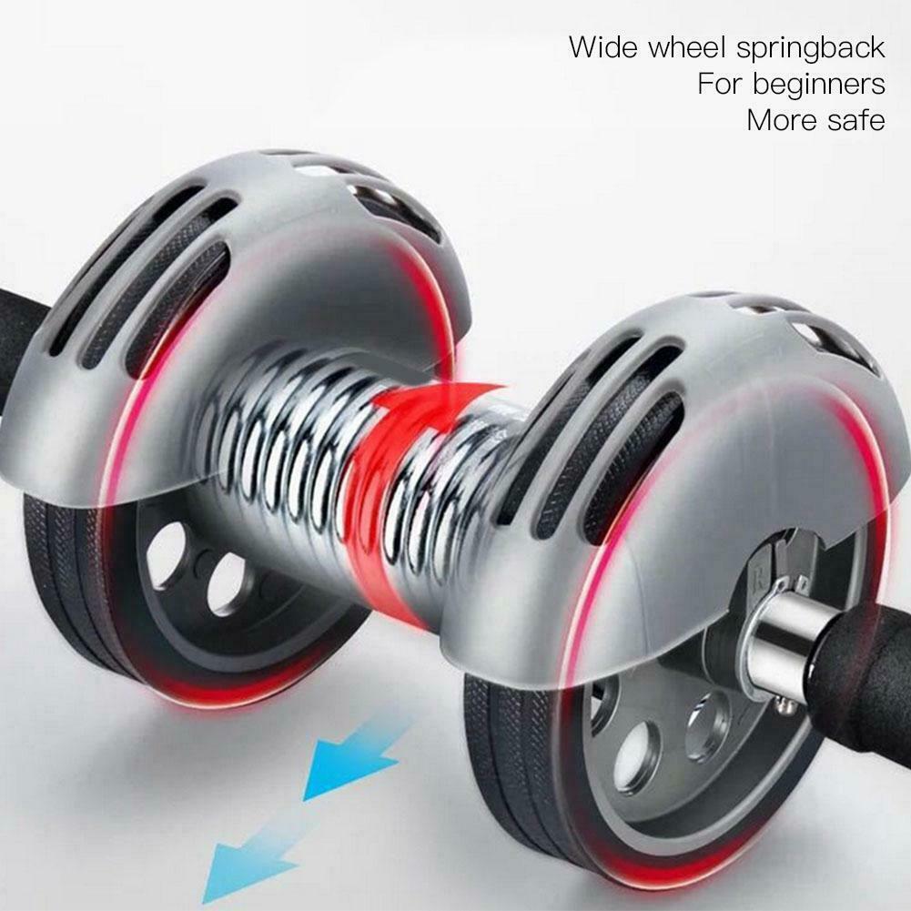 Exercise Wheel Double AB Roller Abs Abdominal Workout Fitness Gym with Knee Pad Does Not Apply