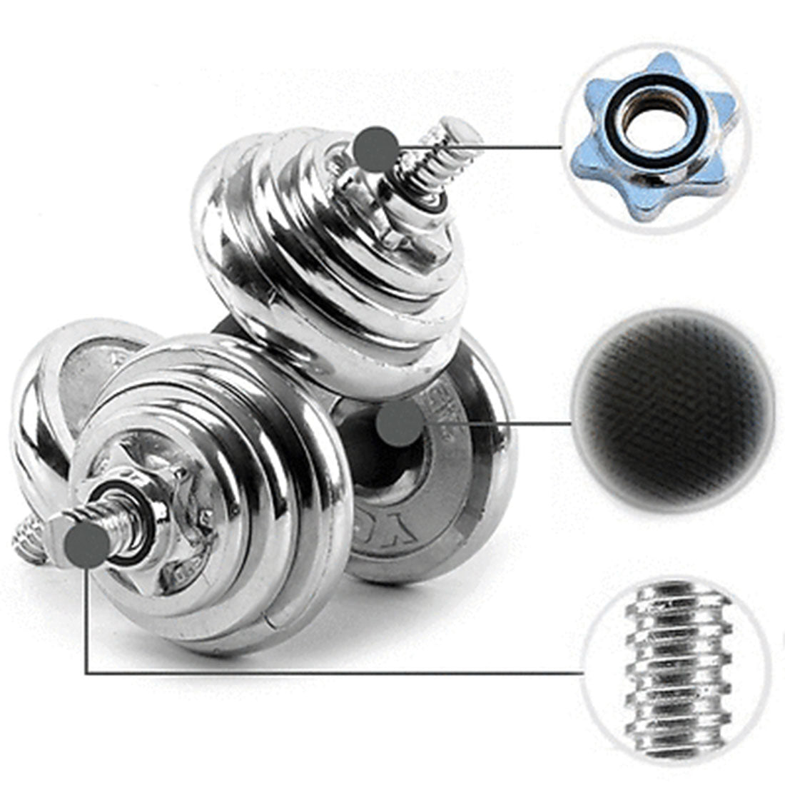 20KG York Dumbbell Set Weight Dumbbells Home Gym Fitness BarBell w/ Case Does Not Apply
