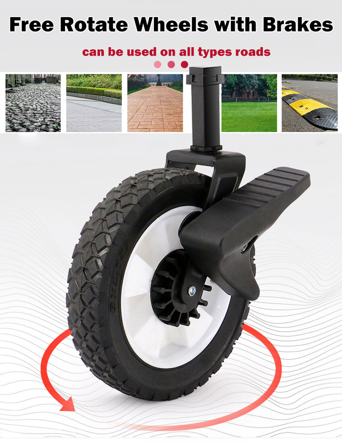 Foldable Collapsible Wagon Cart Garden Beach Outdoor Shopping Trolley Camping Brake - Black Does Not Apply