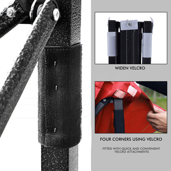 3x3m Pop Up Gazebo Outdoor Tent Folding Marquee Party Camping Market Canopy - red Does Not Apply