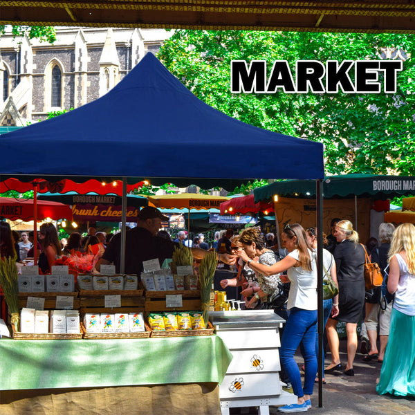 3x3m Pop Up Gazebo Outdoor Tent Folding Marquee Party Camping Market Canopy w/ Side Wall - blue Does Not Apply