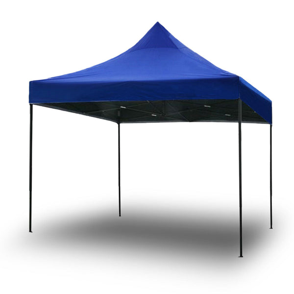 3x3m Pop Up Gazebo Outdoor Tent Folding Marquee Party Camping Market Canopy w/ Side Wall - blue Does Not Apply