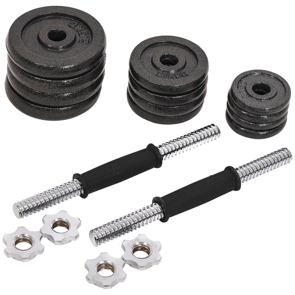 20KG Cast Iron Dumbbell Set Weight Dumbbells Home Gym Training Fitness BarBell Case Does Not Apply