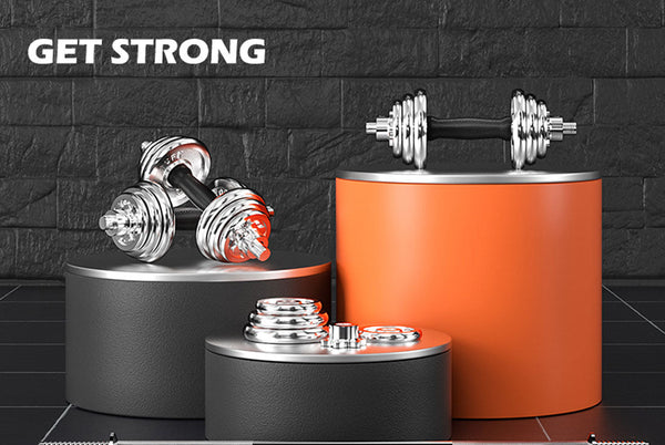 20KG Chrome Dumbbell Set Weight Dumbbells Home Gym Training Fitness BarBell Case Does Not Apply