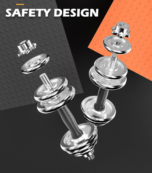 20KG Chrome Dumbbell Set Weight Dumbbells Home Gym Training Fitness BarBell Case Does Not Apply