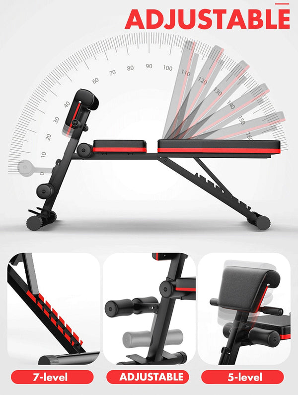 Adjustable FID Ab Abdominal Weight Press Bench Fitness Incline Sit up Gym Flat Does Not Apply