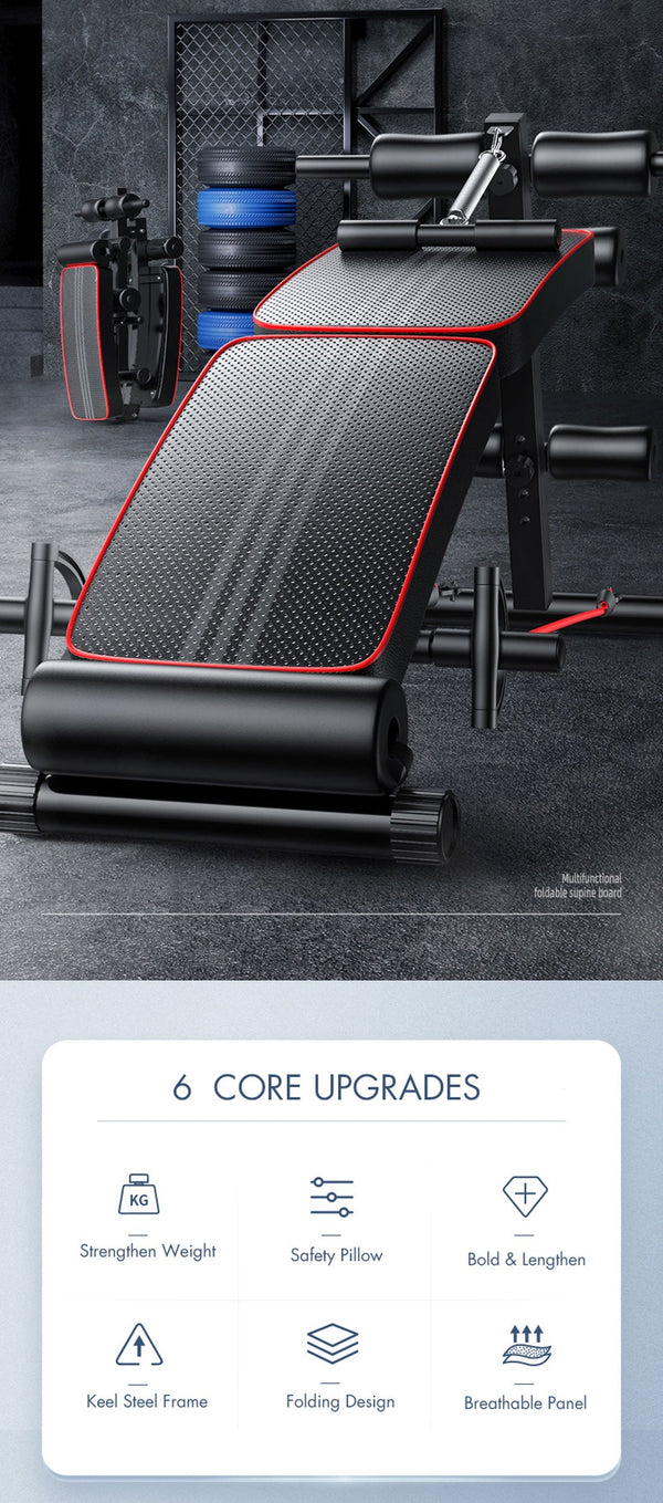 Foldable Weight Sit Up Bench Press Adjustable Home Gym Abdominal Exercise Fitness Does Not Apply