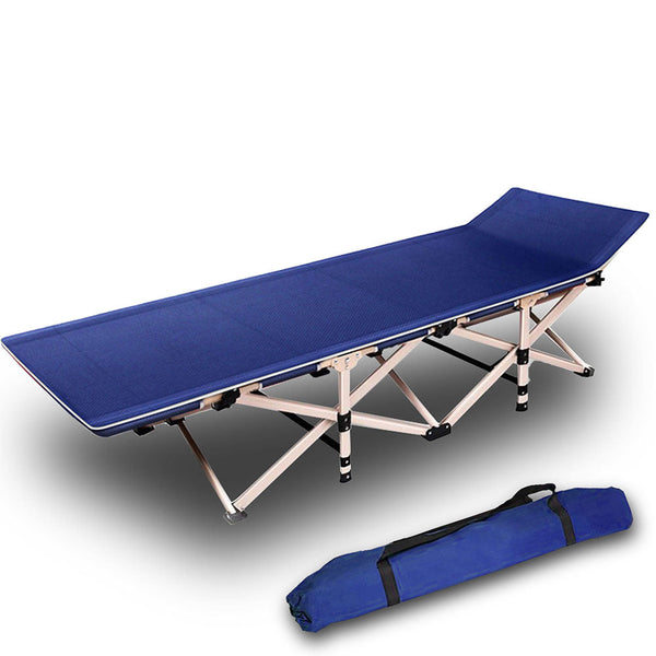 Camping Portable Stretcher Single Foldable Folding Bed Recliner Mat - navy Does Not Apply