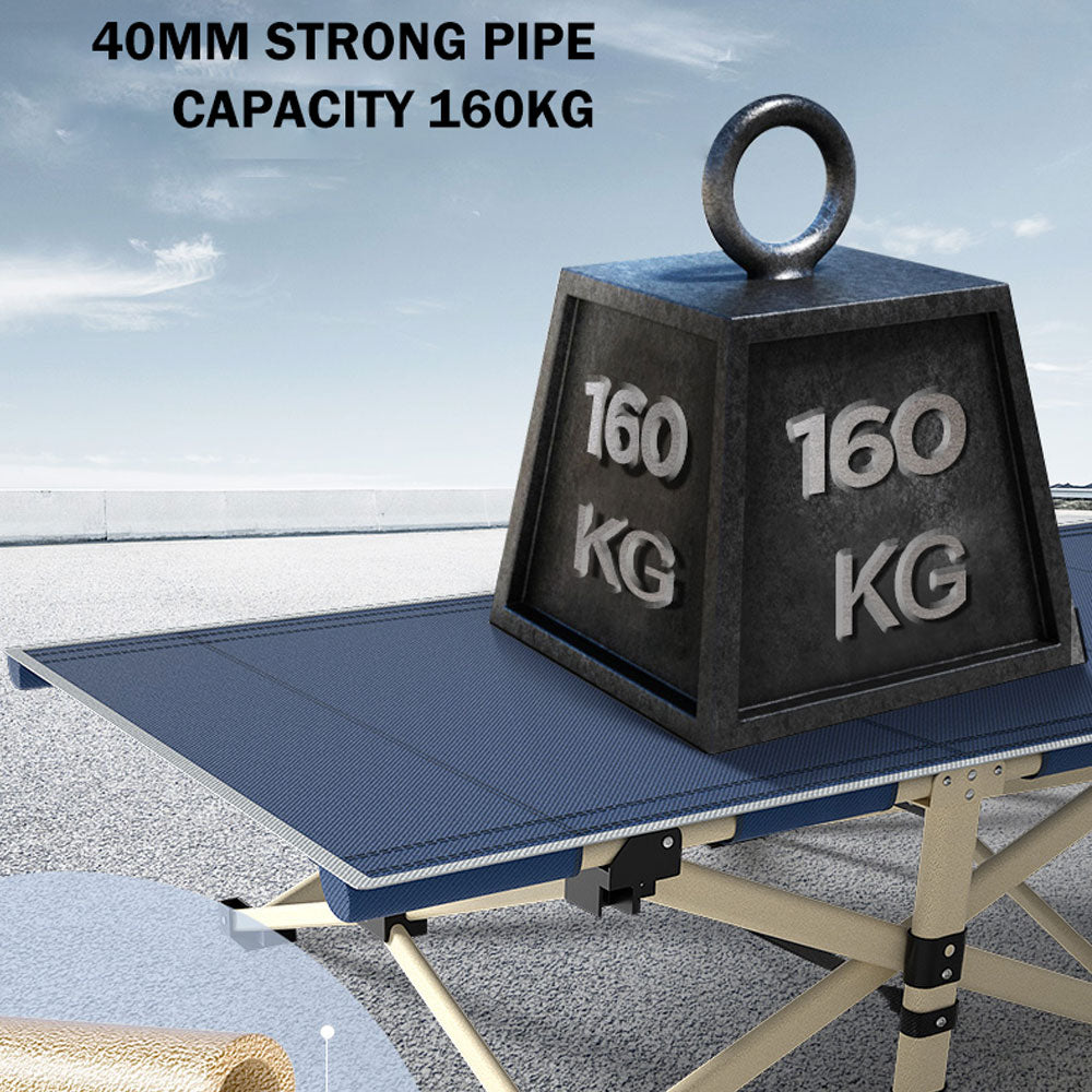 Camping Portable Stretcher Single Foldable Folding Bed Recliner Mat - navy Does Not Apply