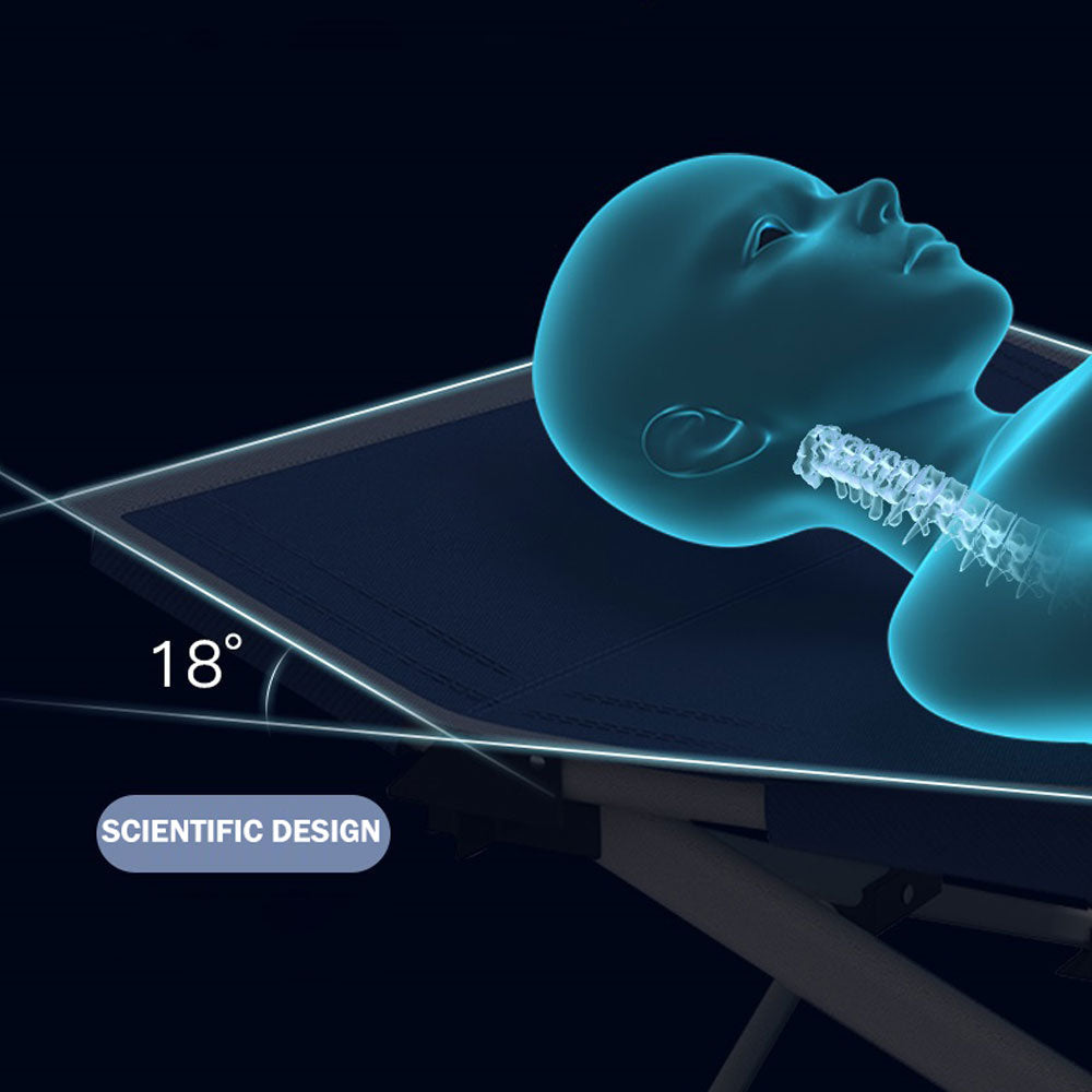 Camping Portable Stretcher Single Foldable Folding Bed Recliner Mat - navy Does Not Apply