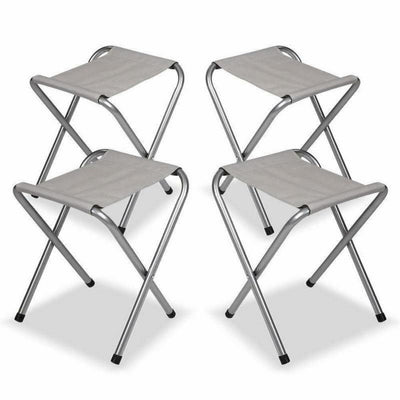 Portable Folding Picnic Camping Set BBQ Party Aluminium Table 4 Foldable Chairs