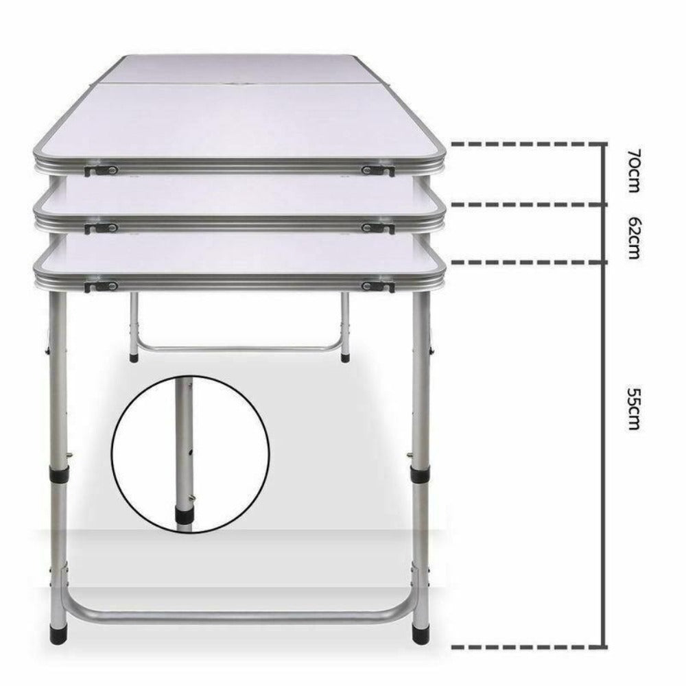 Portable Folding Picnic Camping Set BBQ Party Aluminium Table 4 Foldable Chairs Does Not Apply