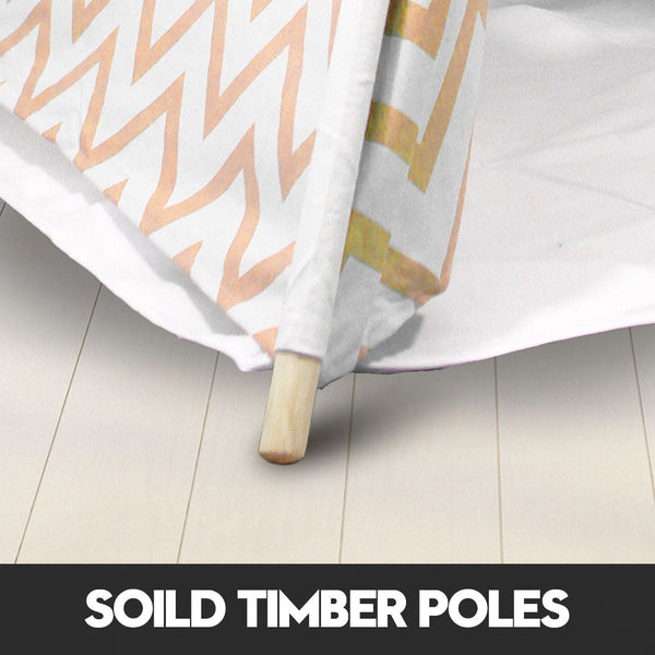 Giant Cotton Canvas Kids Teepee Wigwam Children Pretend Play Tent Indoor Outdoor Party - orange Does Not Apply