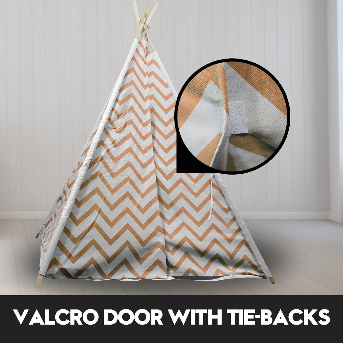 Giant Cotton Canvas Kids Teepee Wigwam Children Pretend Play Tent Indoor Outdoor Party - orange Does Not Apply