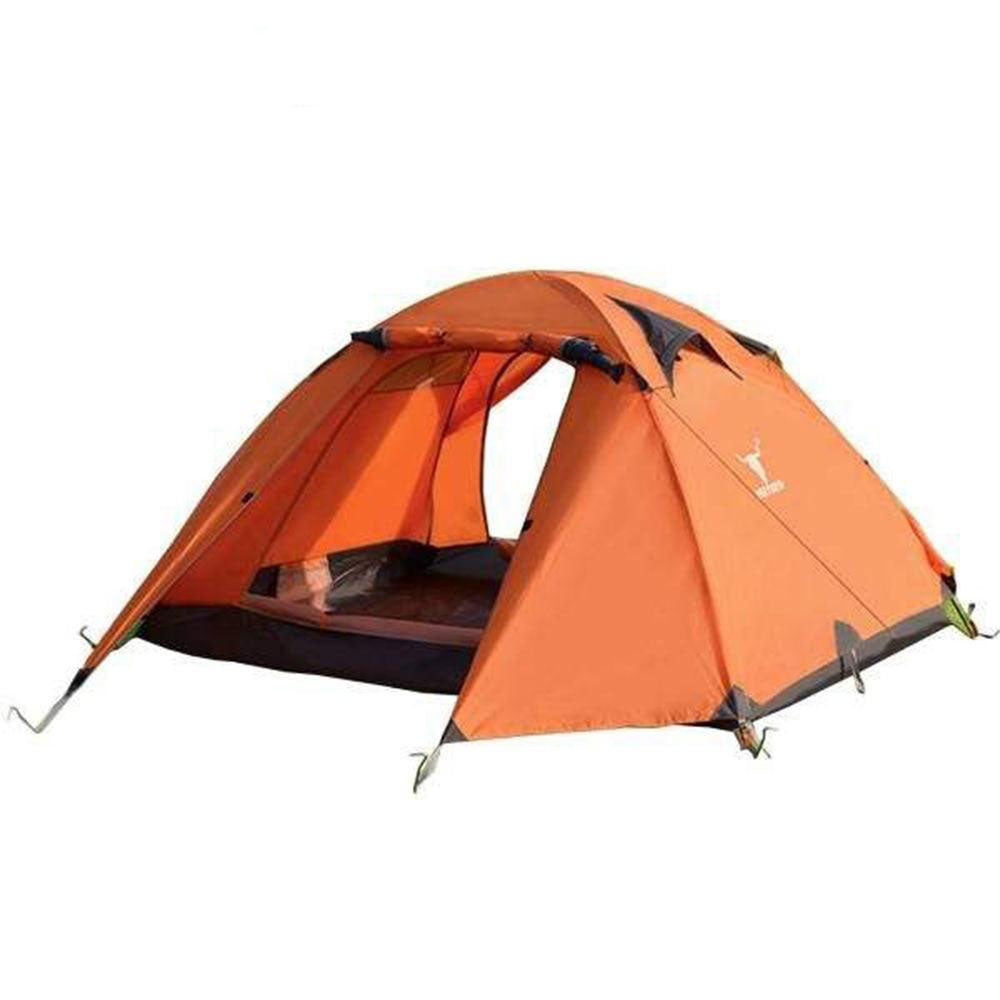 2 Person Portable Outdoor Lightweight Cycling Hiking Backpacking Camping Waterproof Tent - Orange Does Not Apply