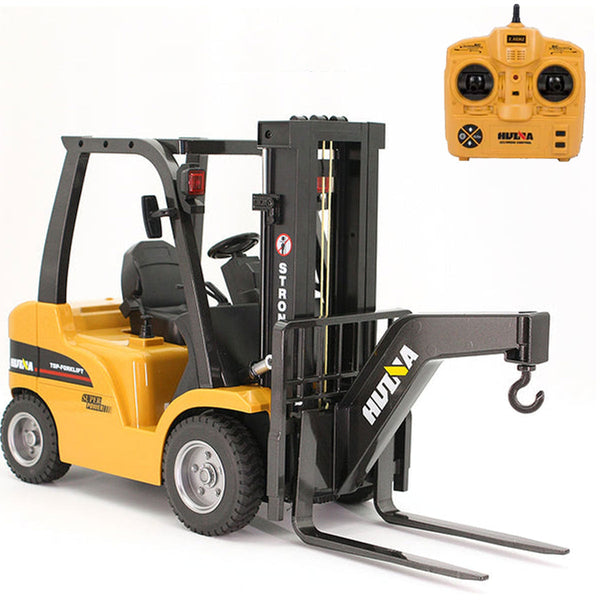 Huina 1/10 RC 8CH ForkLift Excavator Industrial Construction Engineering Vehicle Truck Kids Adult Toys alloy Does Not Apply