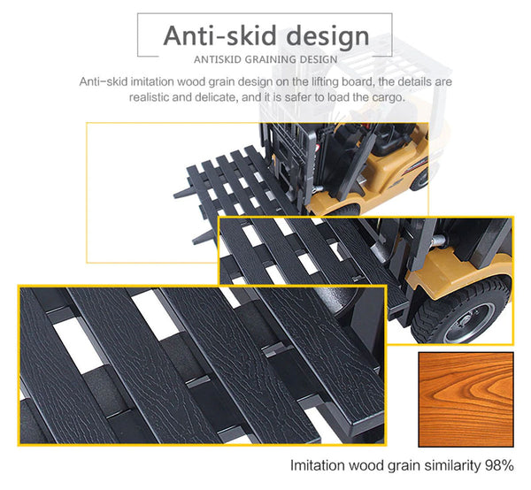 Huina 1/10 RC 8CH ForkLift Excavator Industrial Construction Engineering Vehicle Truck Kids Adult Toys alloy Does Not Apply