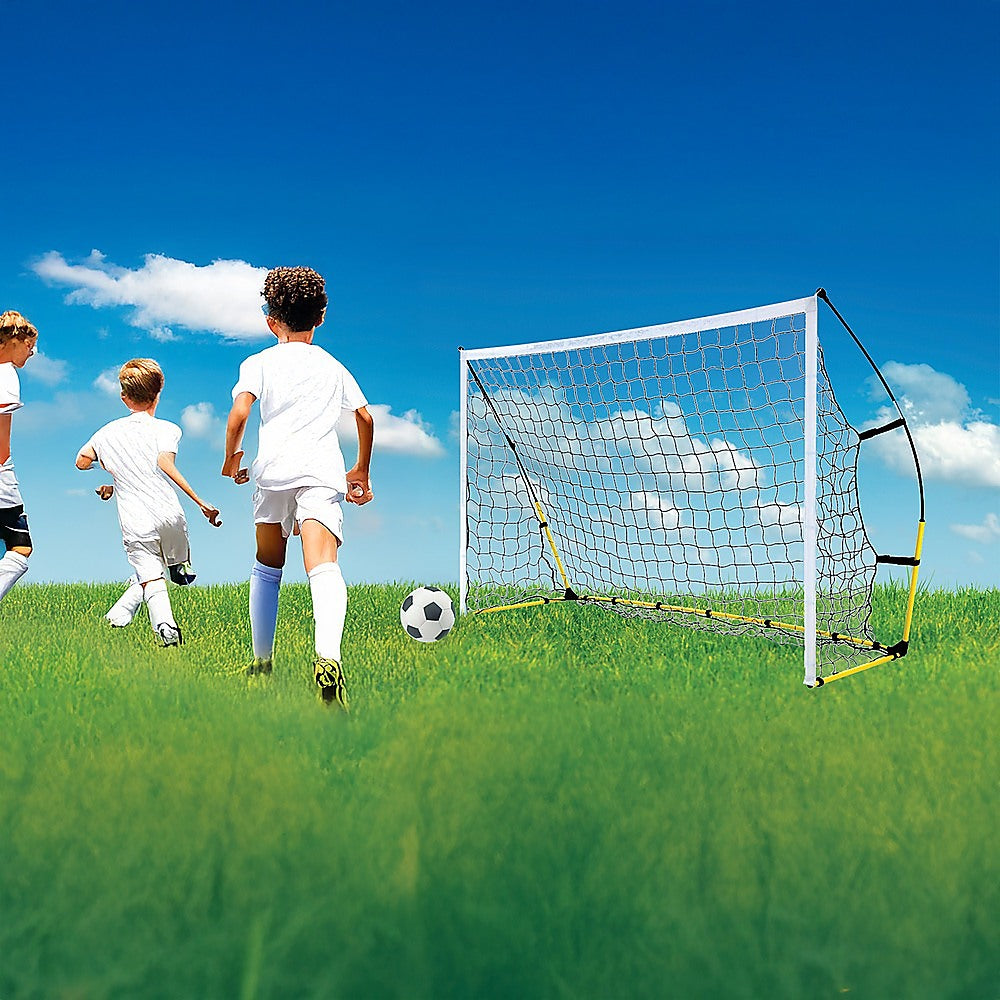 8' x 5' Soccer Football Goal Foot Portable Net Quick Set Up Unique