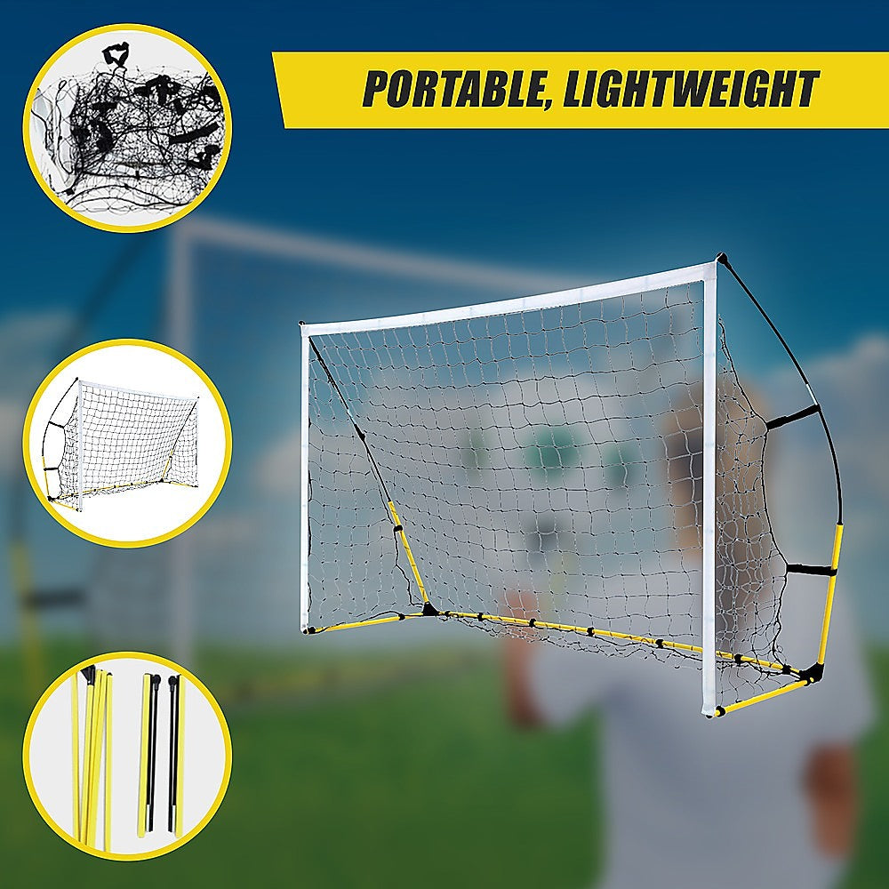 8' x 5' Soccer Football Goal Foot Portable Net Quick Set Up Unique