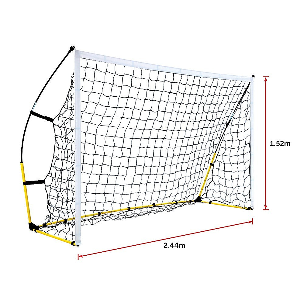 8' x 5' Soccer Football Goal Foot Portable Net Quick Set Up Unique